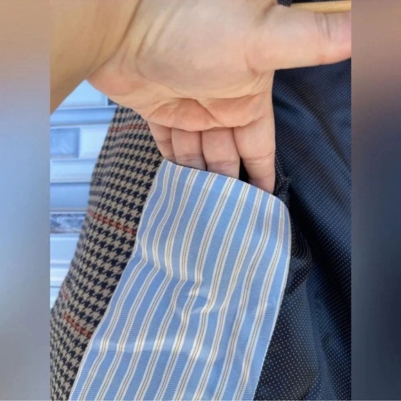 zara check gingham blazer jacket button size XS - Picture 15 of 16